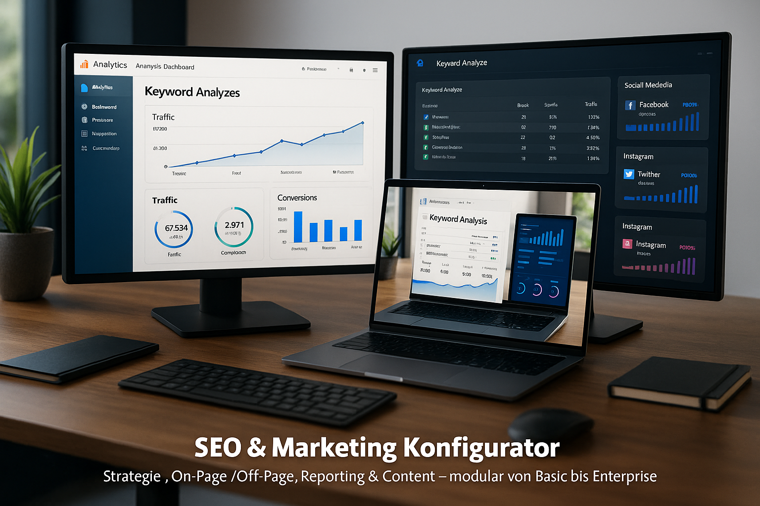 SEO & Marketing – Dashboards, Rankings, Reports